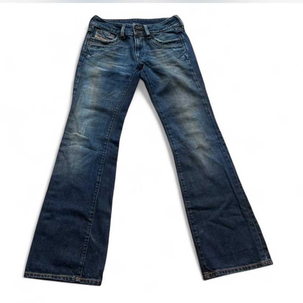 Diesel low rise boot cut dark wash jeans